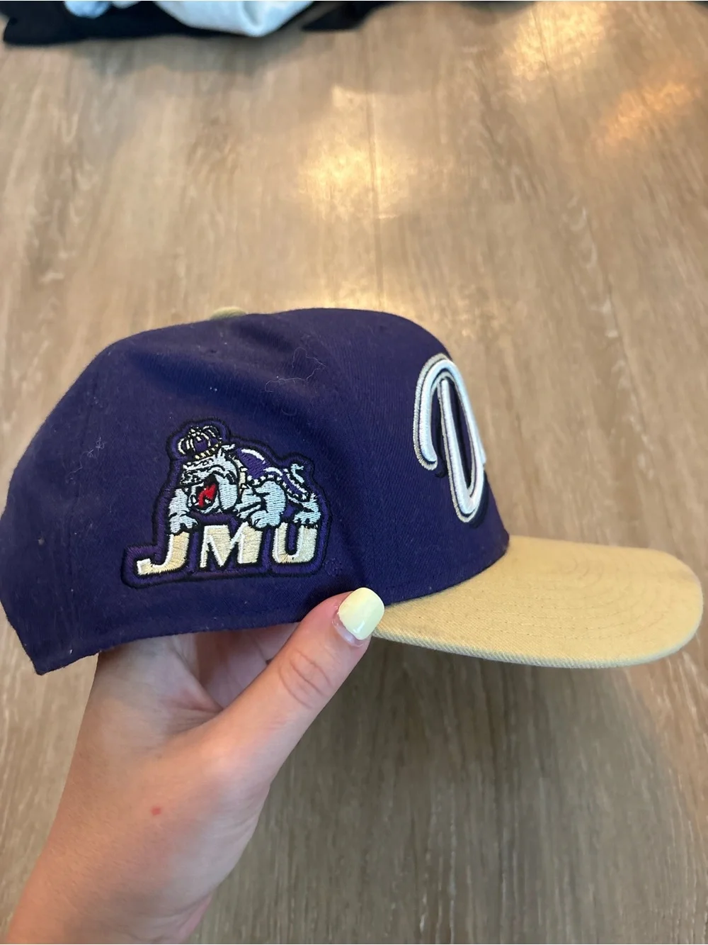 Dukes hat with jmu on the side